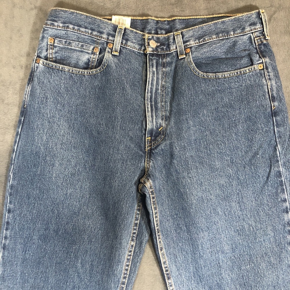 Men's Levis 550 Jeans 36x30 Blue Denim Relaxed Fit Tapered Leg Classic NWT - Picture 2 of 8